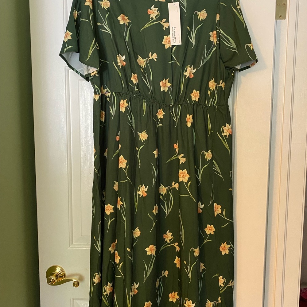 Floral Green Midi / Maxi Dress